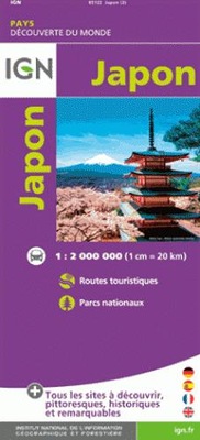 Japan Japonia IGN mapa turystyczno-samochodowa