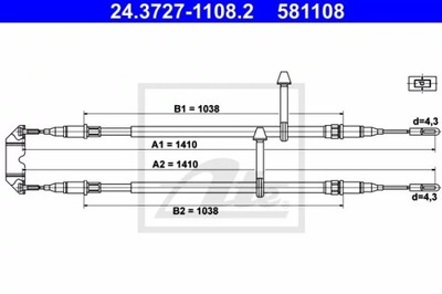 24.3727-1108.2 CABLE HAM.SAAB  