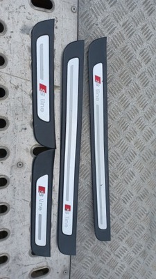 Накладки накладки пороговые s-line audi a7 4g комплект фото №1