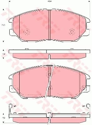 TRW GDB3360 PADS BRAKE KIA OPIRUS 3.5 09/03->  