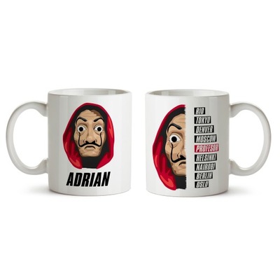 Kubek DOM Z PAPIERU LA CASA DE PAPEL z imieniem
