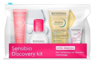 Bioderma Sensibio Kit Zestaw kosmetyków Skóra wrażliwa żel + olejek + krem