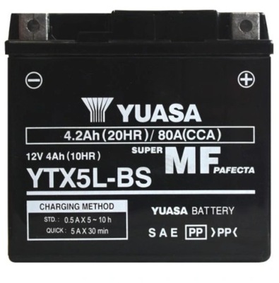 АККУМУЛЯТОР YUASA YTX5L-BS 12V 4AH 80A