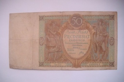 POLSKA Banknot 50 zł 1929 r. seria CG