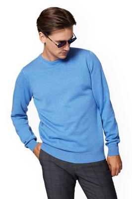 Sweter Męski Niebieski Bawełniany Morey Lancerto L
