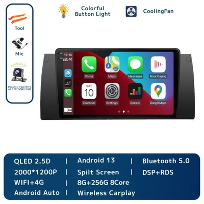 NAVEGACIÓN GPS PARA BMW 5 E39 E53 X5 1995-2001 RADIO DE AUTOMÓVIL BEZPRZEWODOWE CARPLAY  