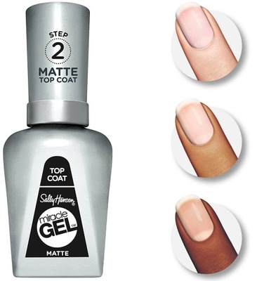 Sally Hansen Miracle Gel Lakier Top Coat Matte 102