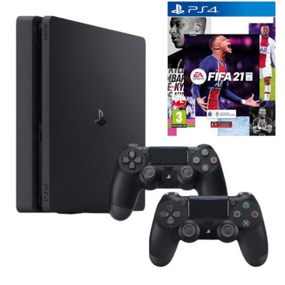 NAJNOWSZA KONSOLA PS4 SLIM SONY PLAYSTATION 4 1TB/1000GB + 2x PAD | FIFA