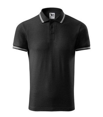 KOSZULKA MĘSKA POLO MALFINI 219 CZARNY 3XL