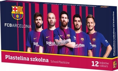 Plastelina szkolna Astra 12 kolorów FC Barcelona