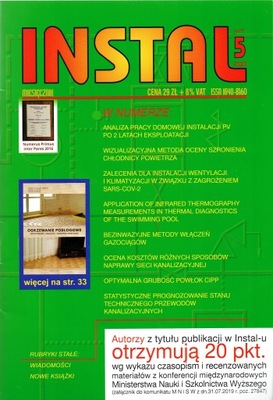 Miesięcznik Instal czasopismo 5/2020 instalacje