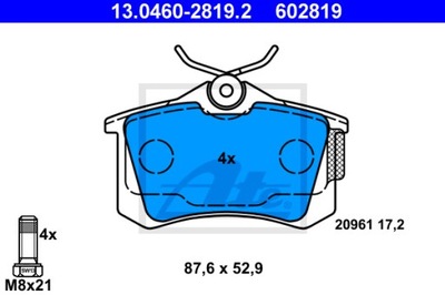 PADS BRAKE - SET 13.0460-2819.2  