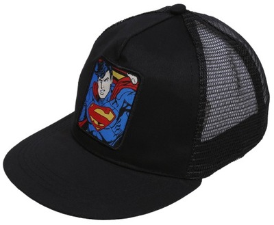 Chłopięca, czarna czapka z daszkiem SUPERMAN 7-10