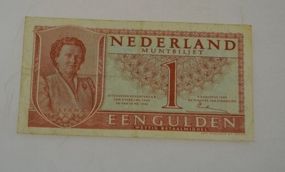 Holandia - banknot - 1 Gulden 1949 rok