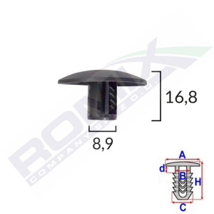 КЛІПСА NASADZANA PEUGEOT RENAULT 10556 ROMIX 10SZT