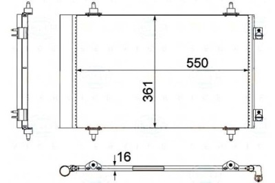 Behr-hella конденсатор кондиционера fiat scudo 1,6 2 фото №1