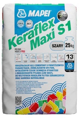 KLEJ DO PŁYTEK MAPEI KERAFLEX MAXI S1 SZARY 25 KG