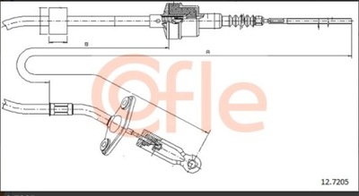 12.7205 - COFLE - ТРОС СЦЕПЛЕНИЯ FIAT PALIO