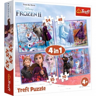 TREFL Puzzle 4w1 Frozen II Kraina Lodu Elsa 4+