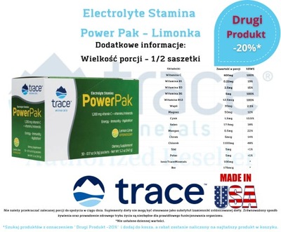 Trace Minerals: Elektrolity Power Pak - Limonka - Vit. C 1200 mg
