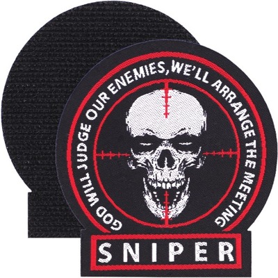 Naszywka MIL-TEC SNIPER SKULL EMBLEMAT PATCH PVC CZASZKA na Rzep