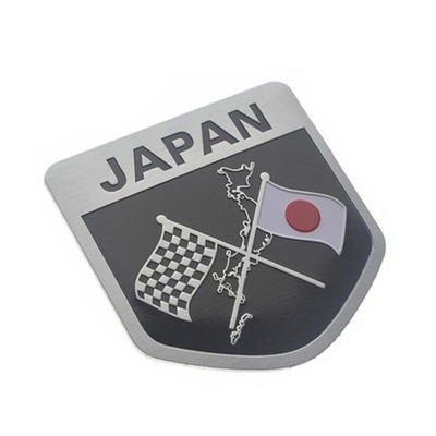 METAL JAPONSKA FLAGA PEGATINAS DE AUTOMÓVIL 