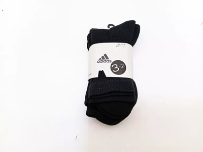 ADIDAS SKARPETY BAWEŁNA MĘSKIE DŁUGIE CZARNE 3-PAK R 37-39