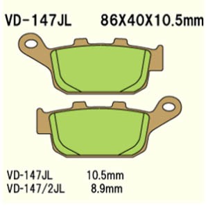 ZAPATAS DE FRENADO VD-147/2JL  