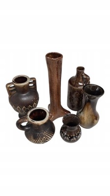 ZESTAW 6 RÓŻNYCH WAZONIKÓW