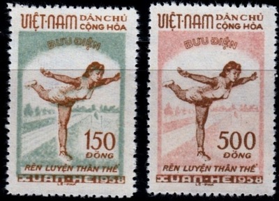 Wietnam 1958 Znaczki 70-71 ** sport gimnastyka