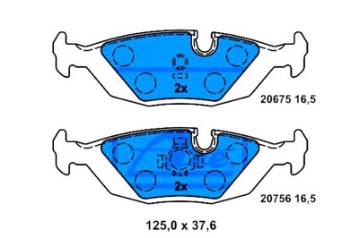 ATE PADS BRAKE BMW 5 518 (E28) - milautoparts-fr.ukrlive.com