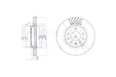 DELPHI DISCOS DE FRENADO 2SZT. PARTE DELANTERA OPEL ASTRA F ASTRA F CLASSIC  