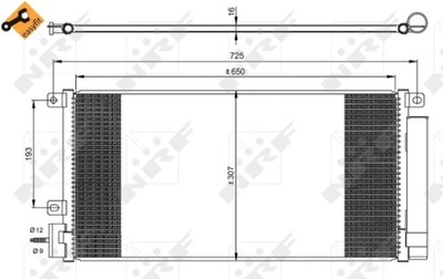 РАДІАТОР КОНДИЦІОНЕРА - КОНДЕНСАТОР, EASY FIT NRF 350067