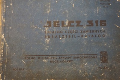 JELCZ 316 KATALOG PIEZAS DE REPUESTO ZAMIENNYCH 1973  