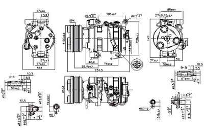 NISSENS КОМПРЕССОР КОНДИЦИОНЕРА MAZDA 3 5 2.0 10.03-05.10