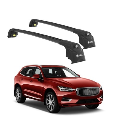 TURTLE MALETERO DE TECHO AIR-2 PARA VOLVO XC60 2018 - 2024 NEGRO  