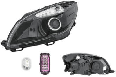 Фара левый skoda fabia 5j roomster 10- hella фото №1