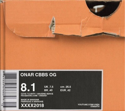 [CD] Onar - Cbbs [Czyste Buty Brudne Serce] [EX]