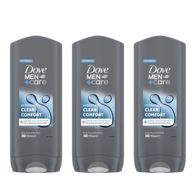 Dove Men+Care Clean Comfort żel pod prysznic 3x400