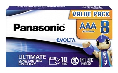 Baterie Panasonic AAA LR03 Evolta 8 sztuk