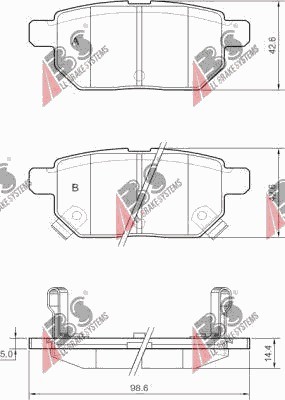 КОЛОДКИ ГАЛЬМІВНІ ЗАД TOYOTA AURIS JP 2006-