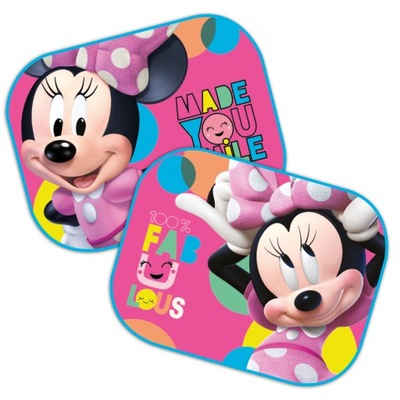 CORTINAS LAPARA PARA AUTO TAPONES 2 PIEZAS DISNEY MINNIE  