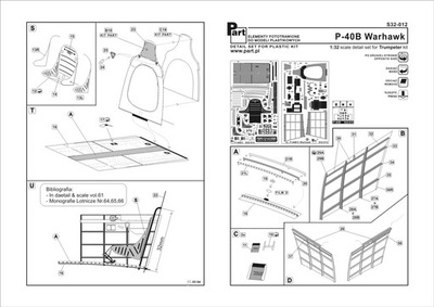 Part S32-012 1/32 P-40B Warhawk (Trumpeter)