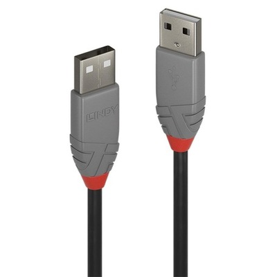 Kabel USB 2.0 LINDY Type A Cable, Anthra Line 3m B