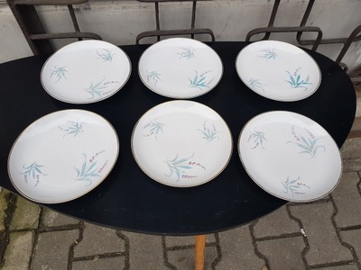 Stare porcelanowe talerze komplet 6 sztuk Lubiana