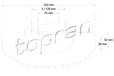 TOPRAN DISKAI STABDŽIŲ 2SZT. PRIEK. BMW X5 7 2000- 