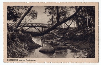Druskieniki Litwa - Most - Rzeka Rotniczanka - RUCH - ok1935