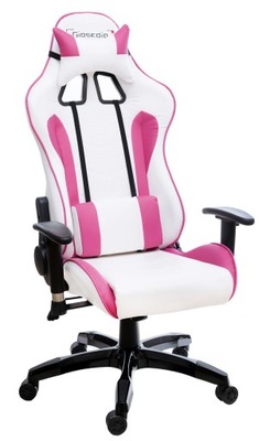 Różowy Fotel dla gracza nowoczesny GIOSEDIO GSA212