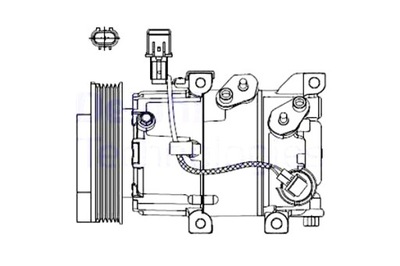 DELPHI КОМПРЕССОР КОНДИЦИОНЕРА HYUNDAI ELANTRA V ELANTRA VI I30 KIA