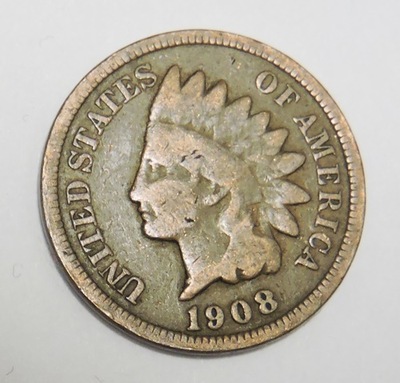 USA 1 cent 1908 Indian Head